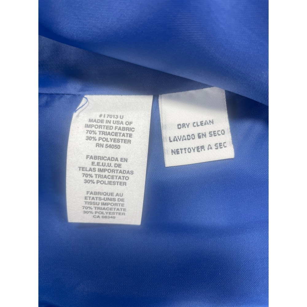 Christian Dior Vintage Royal Blue Skirt Suit Set Blazer Pencil Skirt Size 4 - Picture 13 of 14